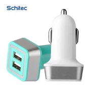 Cargador de coche USB de doble puerto de 5v 2.4a