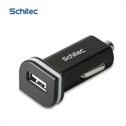 Cargador de coche USB de un solo puerto negro