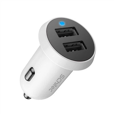 Cargador de coche con puerto USB dual LED